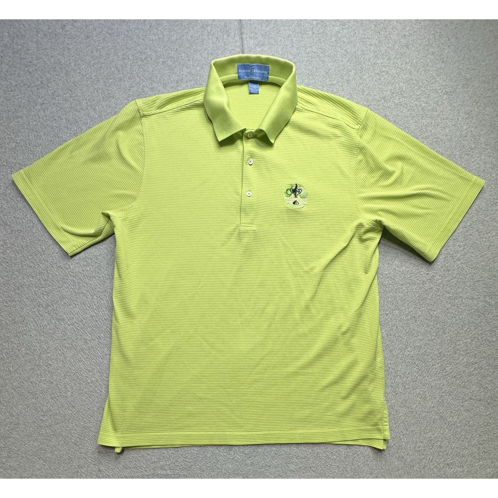 Fairway  Greene Polo Shirt Adult Large Green Golf Performance Stretch Mens